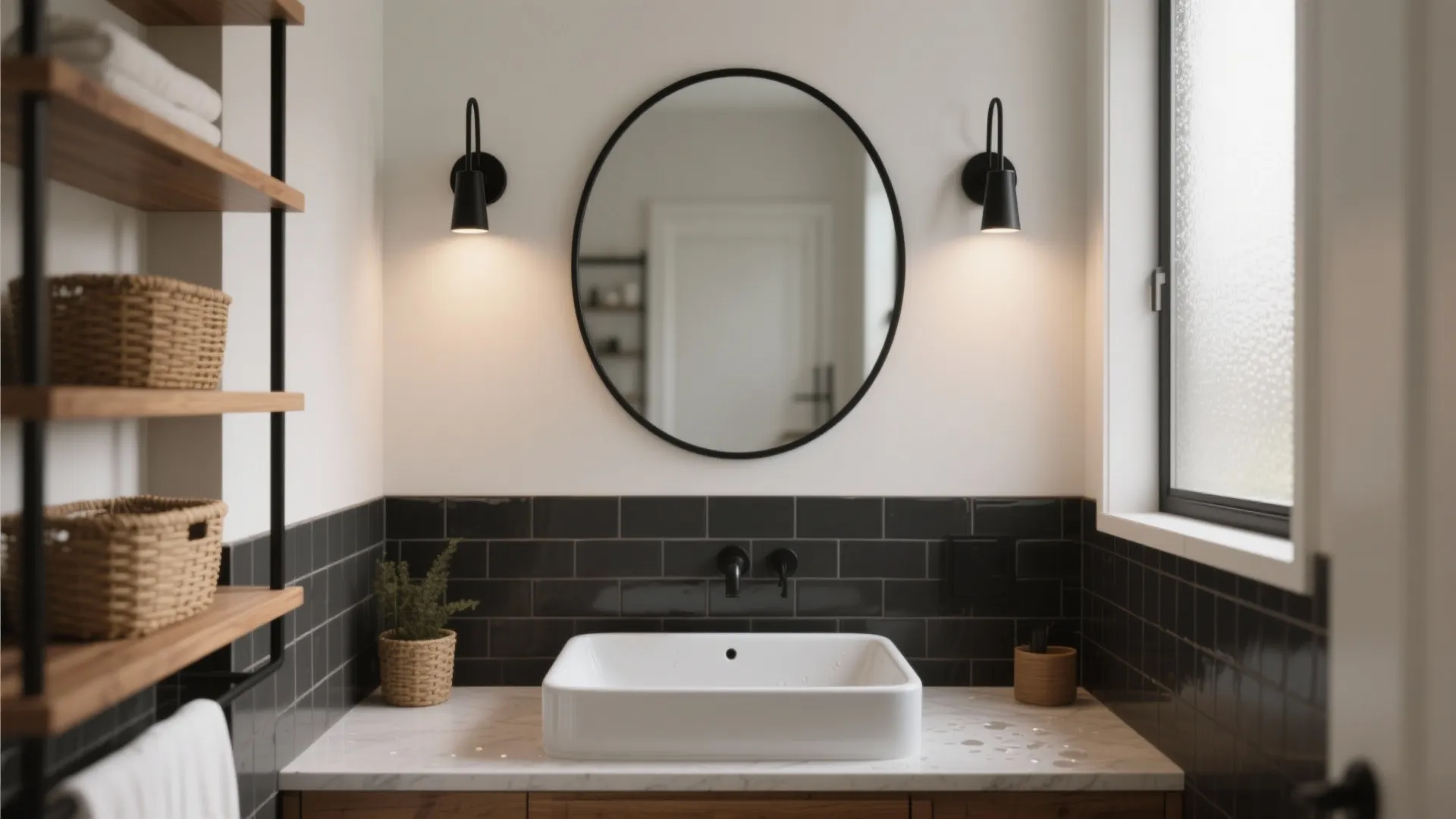 5 Black Sconce Bathroom Ideas: Creative small-space bathroom lighting ideas with black sconces from a senior designer's playbook