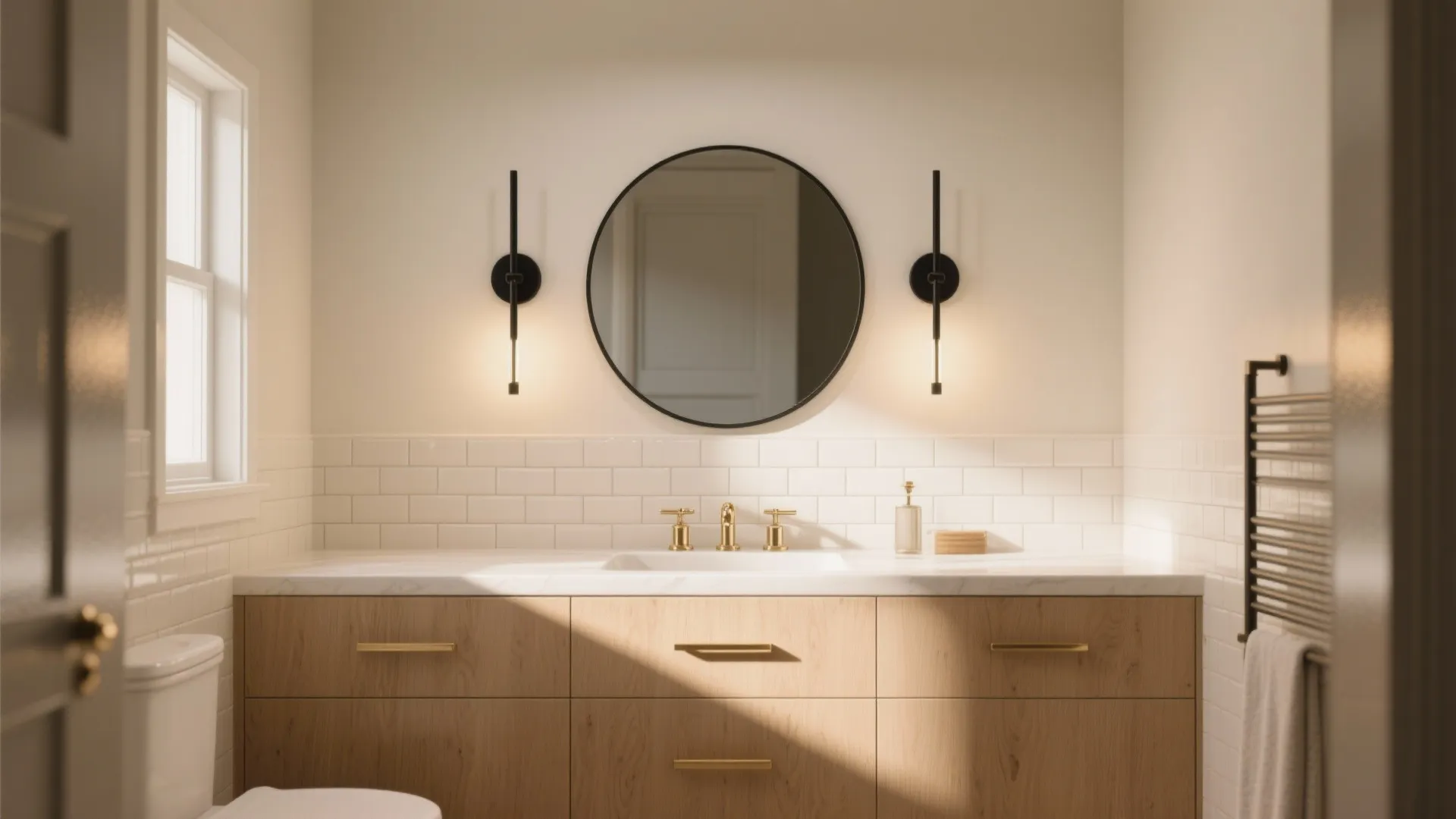 5 Creative Ideas for Black Wall Sconce Bathrooms: Small bathroom, big impact: five ways I used black wall sconces to transform tiny spaces