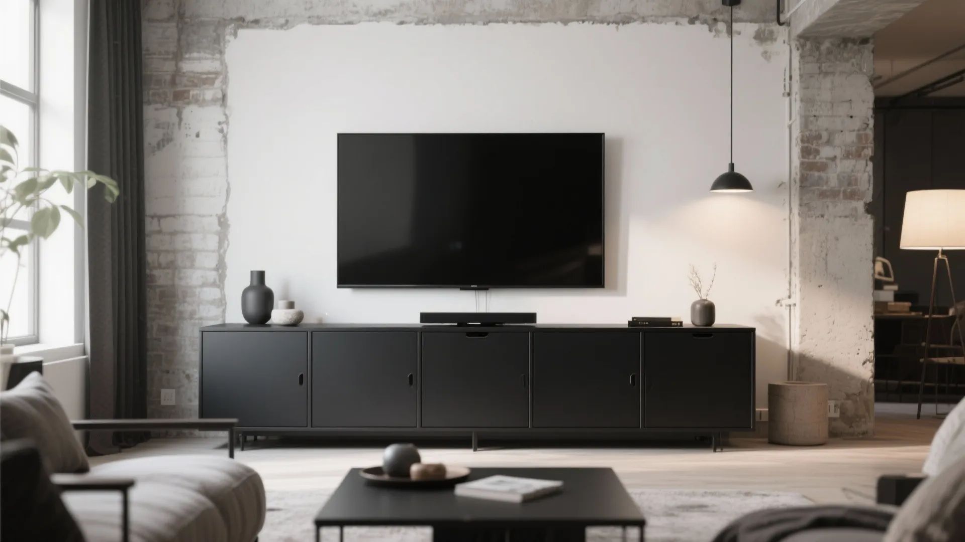 Black Sideboard for Under-TV Storage