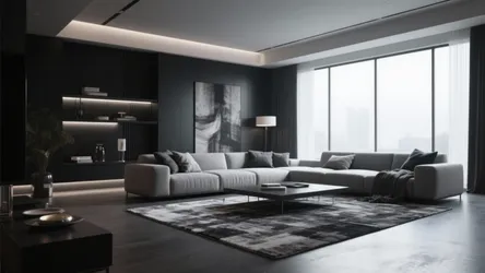 10 Black Silver Grey Living Room Ideas