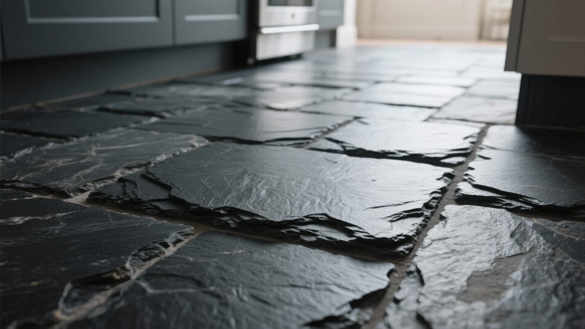 2. Black Slate with Texture