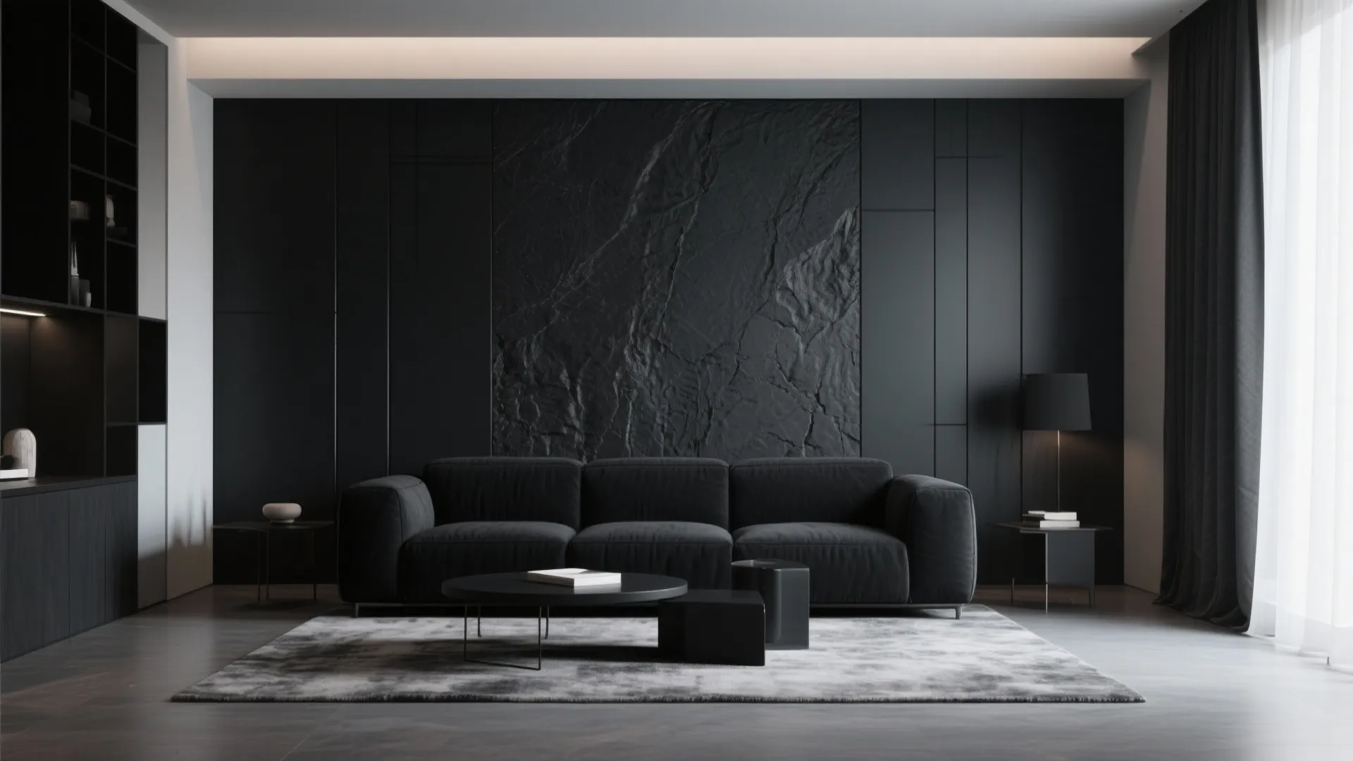 3. Statement Wall Behind the Set