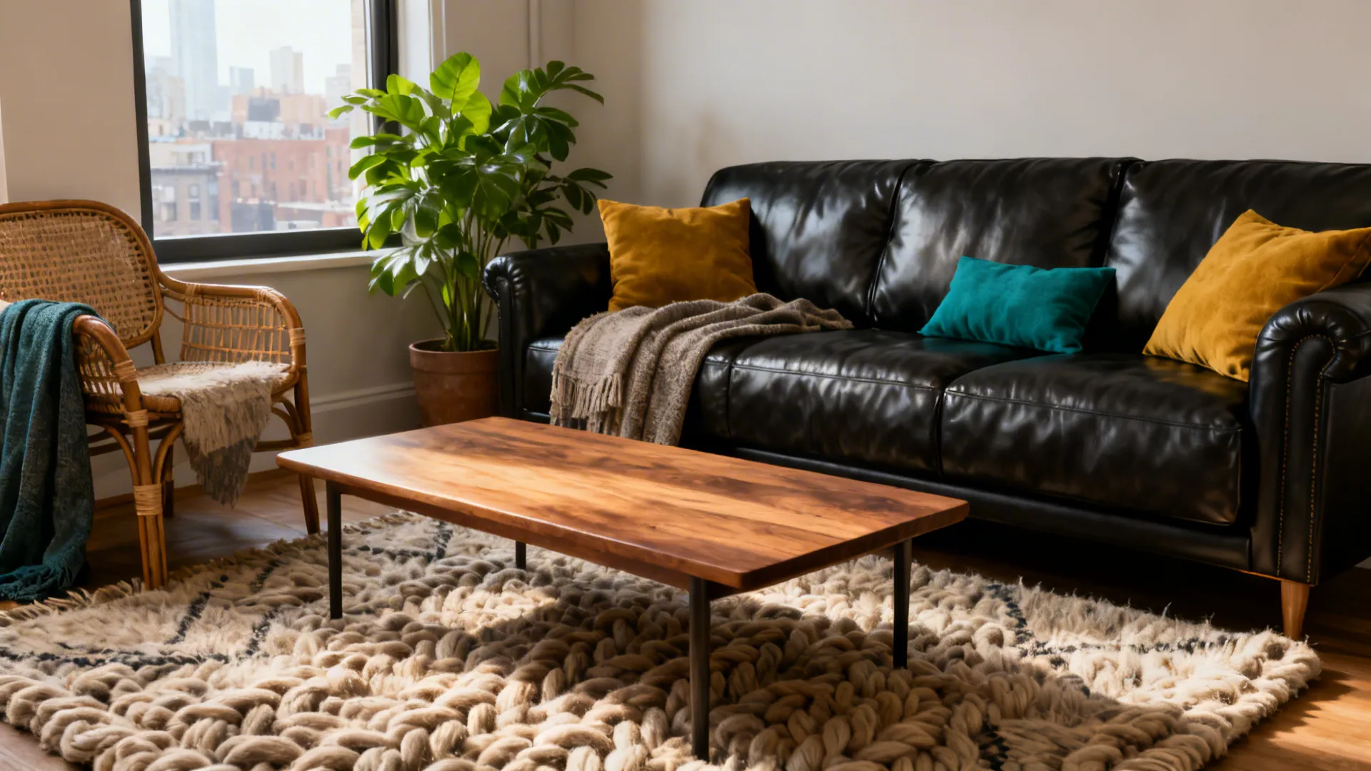 Black Leather Couch Living Room Ideas — 5 Inspo: Creative small-space and budget-friendly ways to style a black leather sofa