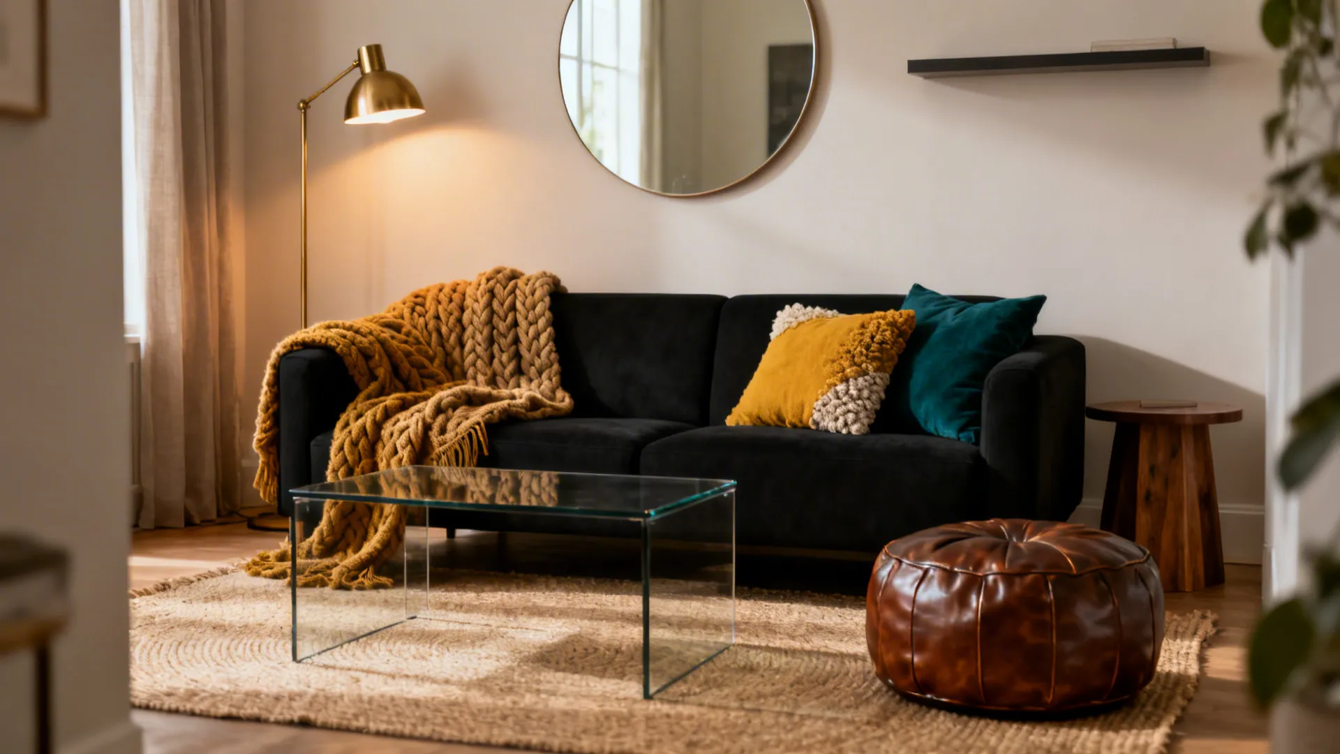 5 Living Room Decor Ideas with a Black Sofa