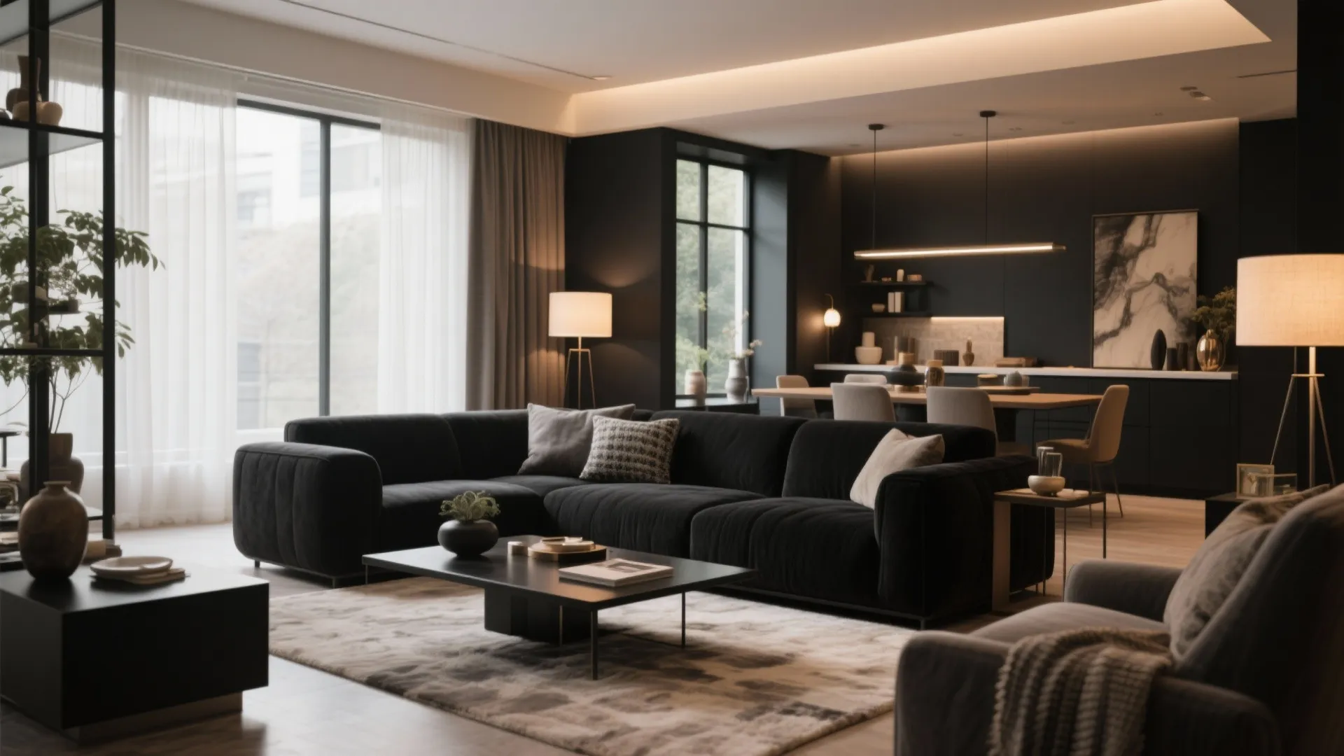 10 Living Room Decorating Ideas with a Black Sofa