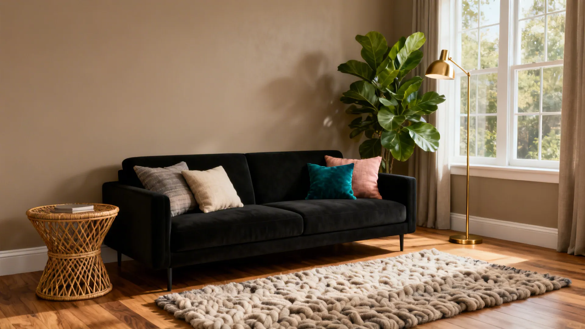 5 Living Room Colour Ideas with a Black Sofa