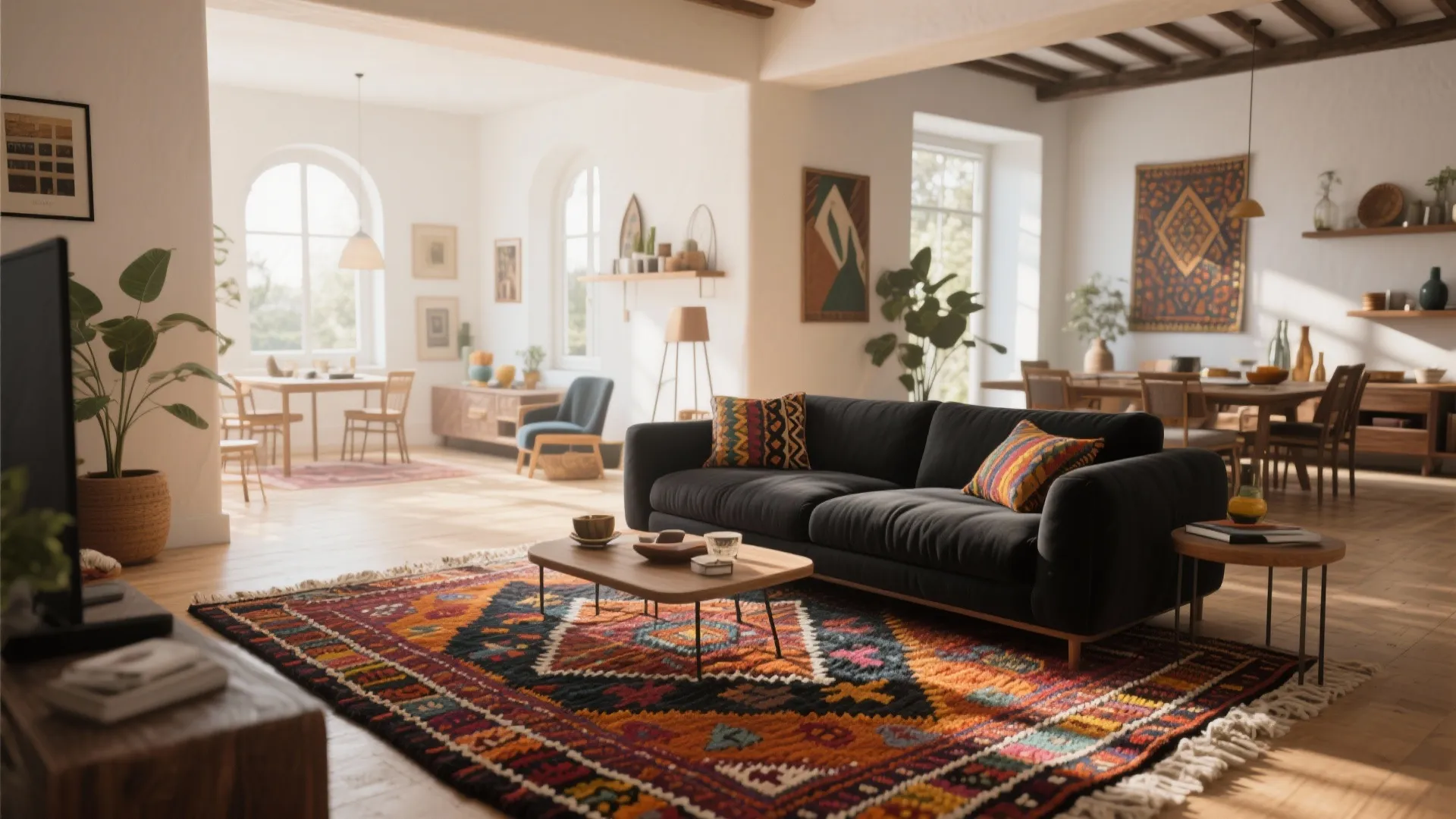 7. Use a Statement Rug