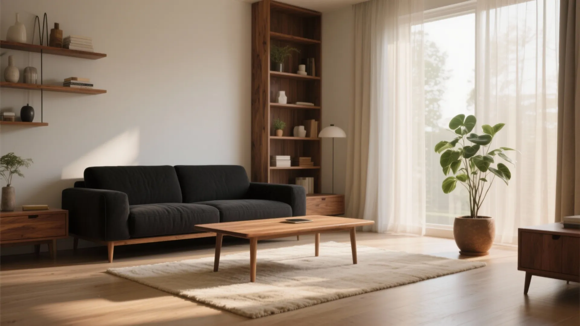 1. Contrast with warm woods