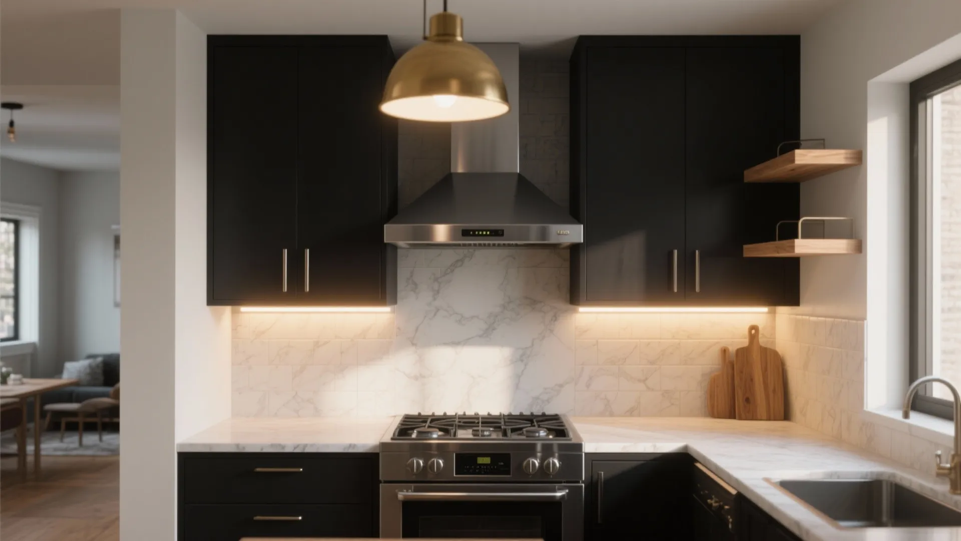 5 Black Stainless Kitchen Hood Ideas: Creative small-kitchen solutions and layout tips for black stainless hoods