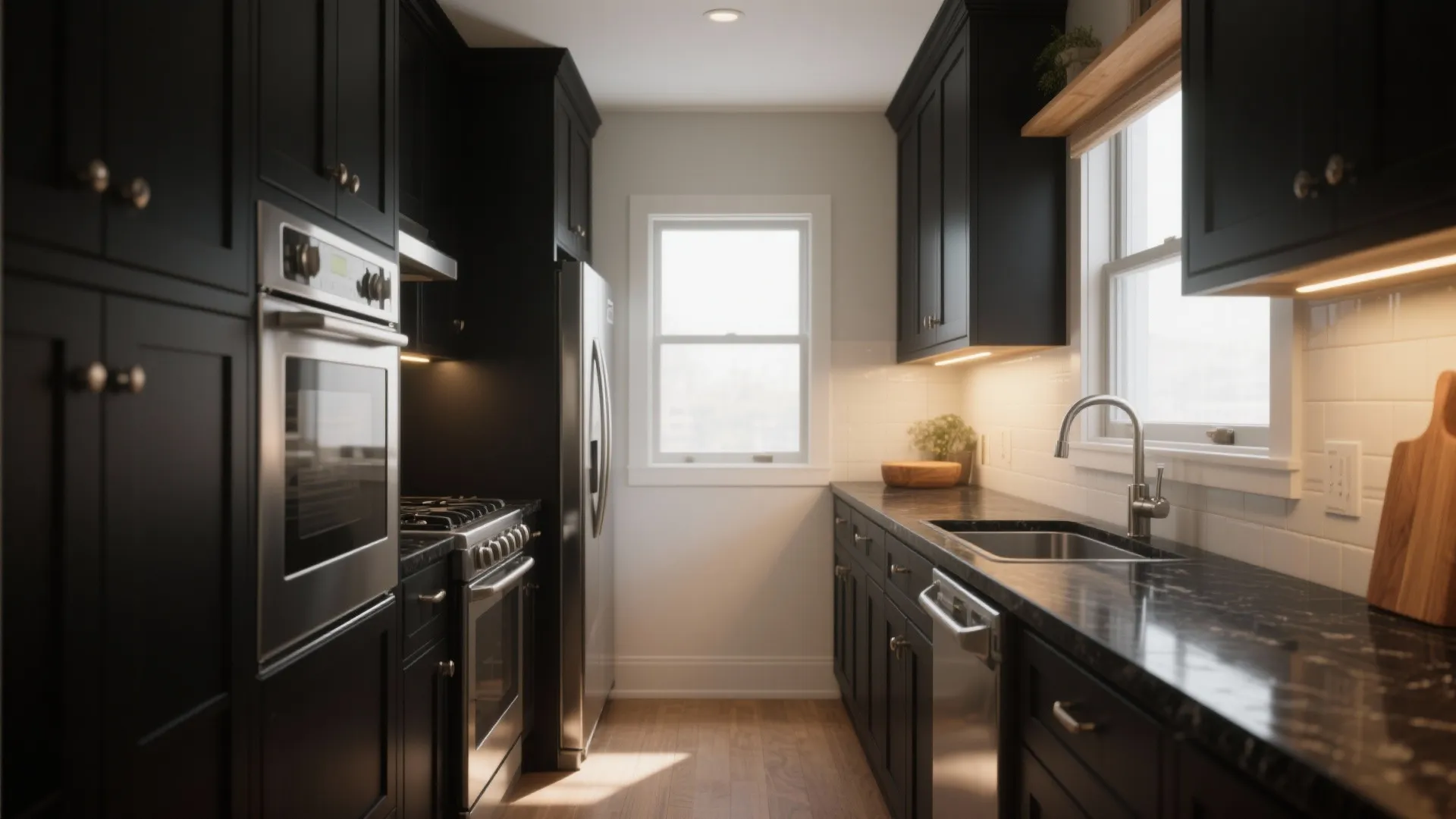 5 Black & Stainless Kitchen Ideas: Bold black and stainless kitchens: 5 small-space inspirations from a pro