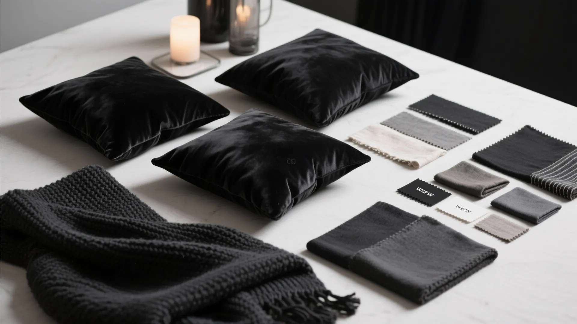 6. Layering Black Textiles