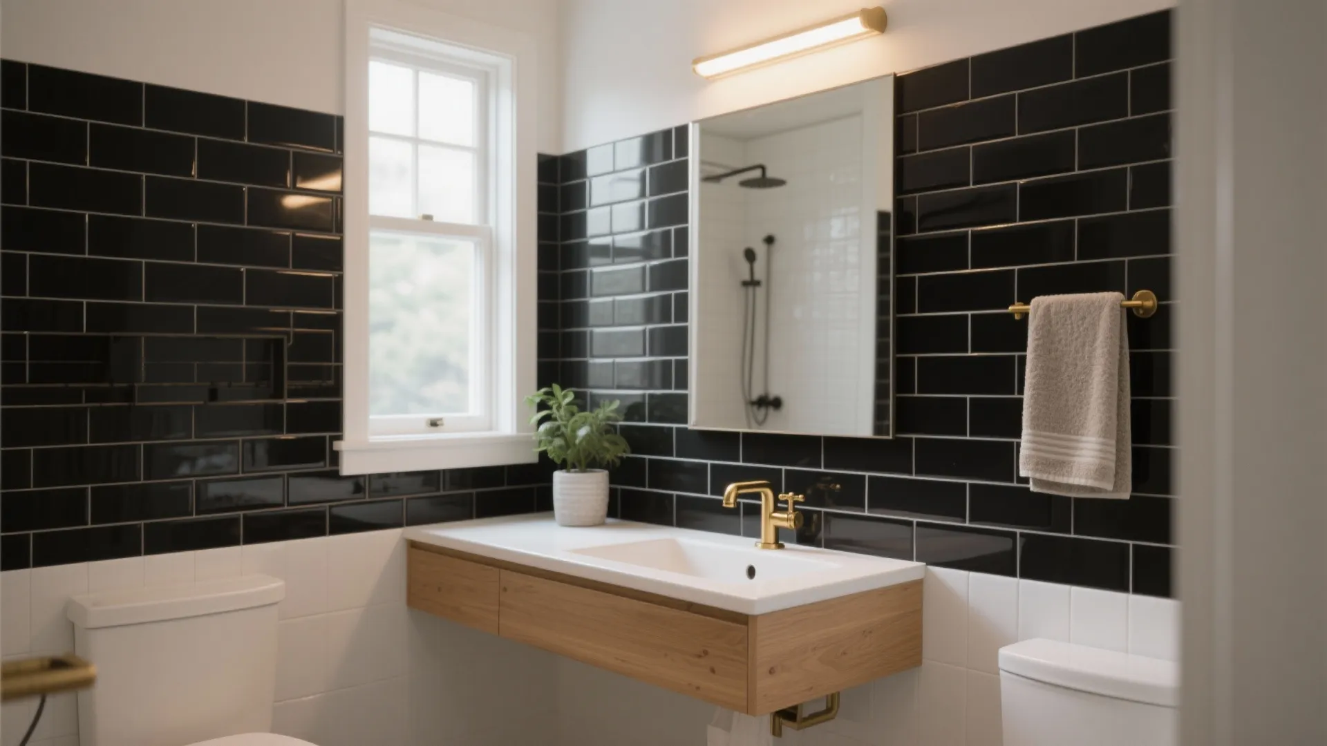 Bold Bathroom Ideas with Black Tile: 5 creative small-space bathroom ideas using black tile—practical tips from a senior designer