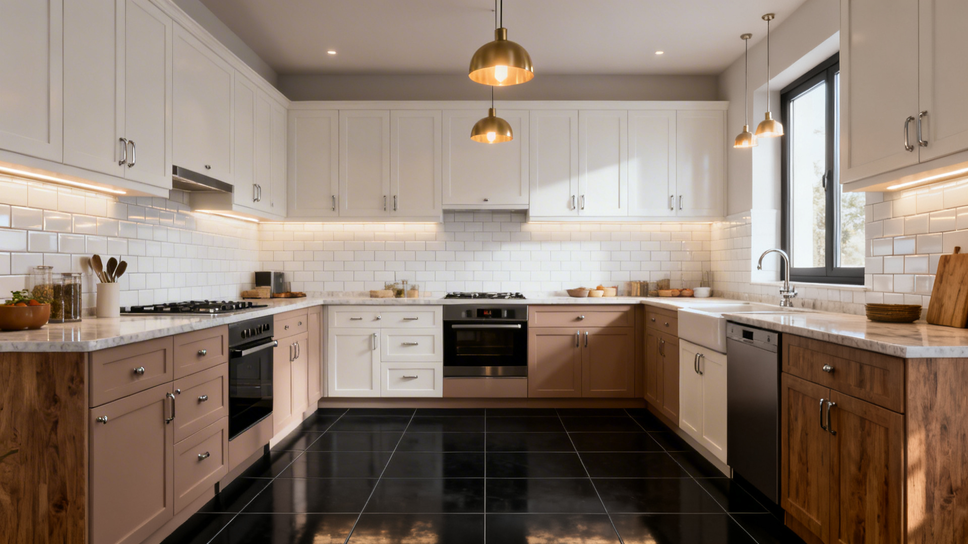 5 Ideas for a Kitchen with Black Floor Tiles