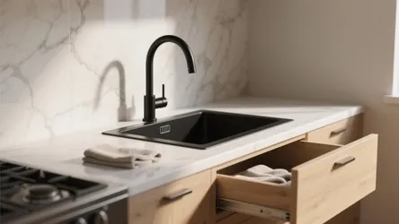 5 Small-Space Ideas for a Black Touch Kitchen Faucet