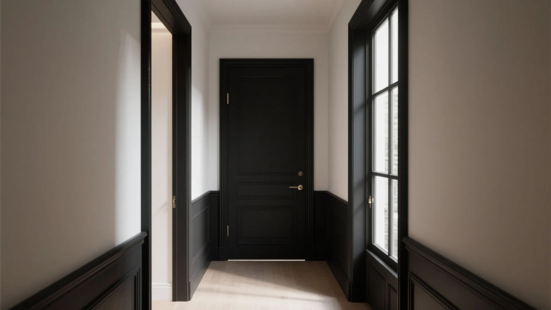 2. Black trim for cohesion and drama