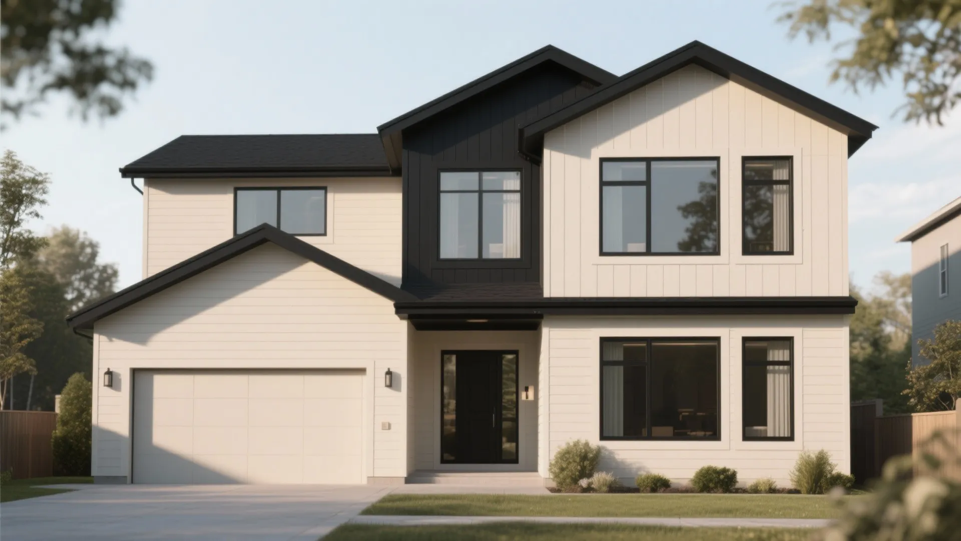 3. Black trim on a light body for crisp contrast