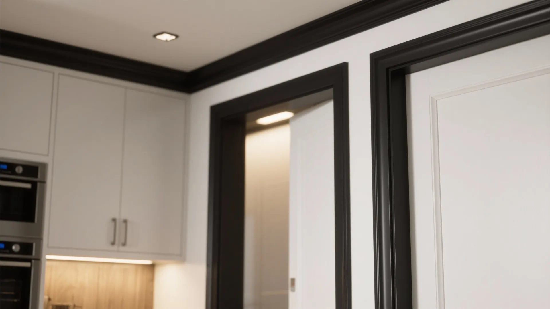 4: Black trim and moulding