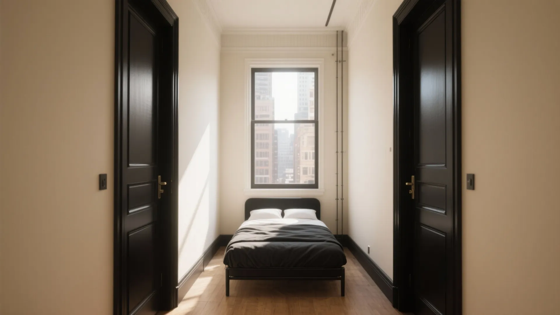2. Black Trim, Tan Walls — A Modern Classic