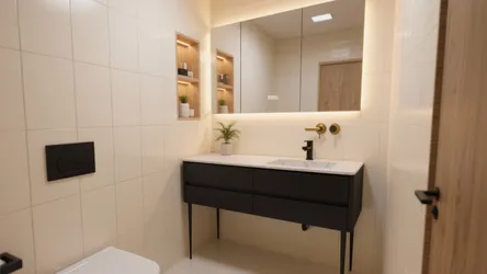 5 Small-Space Ideas for a Black Single Bathroom Vanity