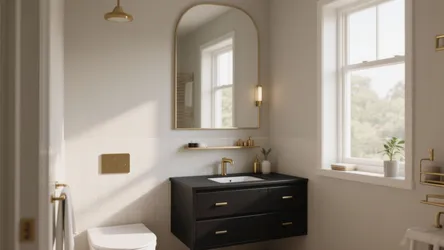 10 Small Bathroom Ideas with Black Vanity