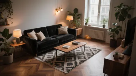 5 Cozy Ideas for a Black Velvet Living Room Set