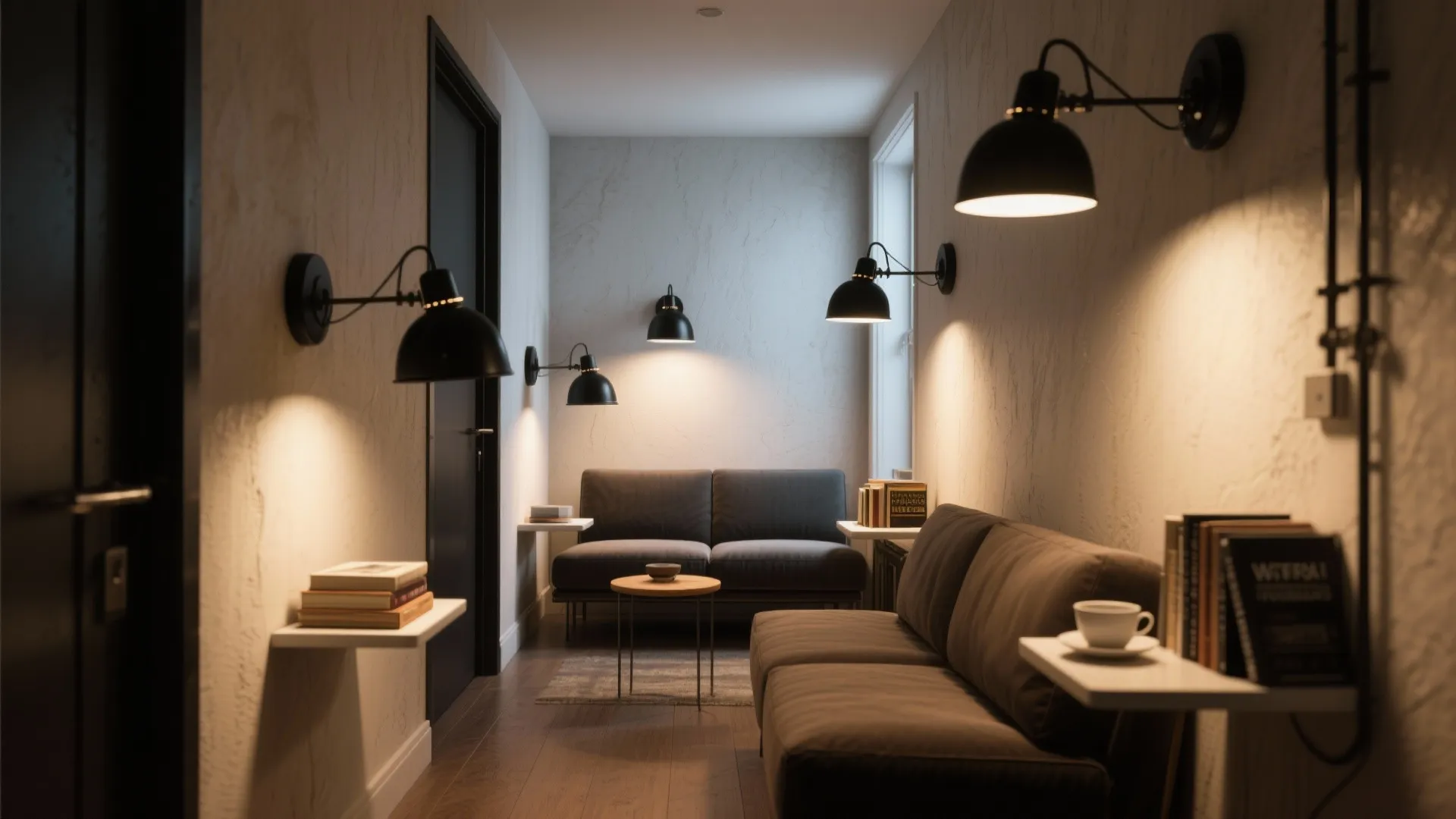 3. Matte Black Wall Sconces for Layered Lighting