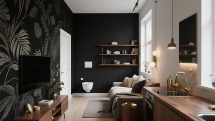 5 Black Wallpaper Design Ideas for Small Spaces