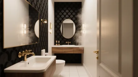 Black Wallpaper Ideas: 5 Small-Bathroom Inspo