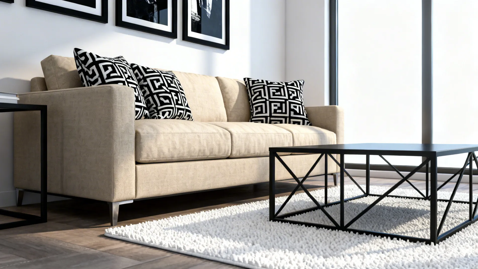 5. High-Contrast Black & White Accents