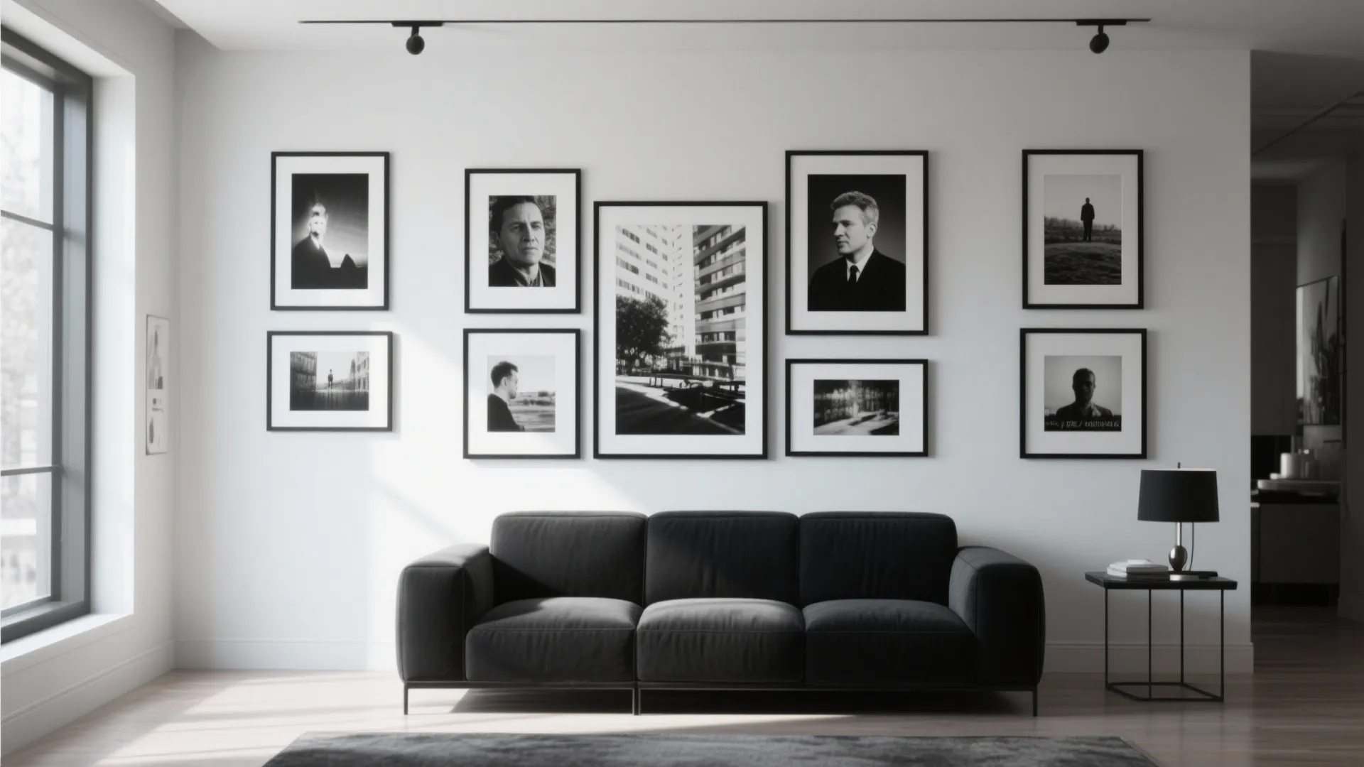 5. Black and White Artwork Arrangement