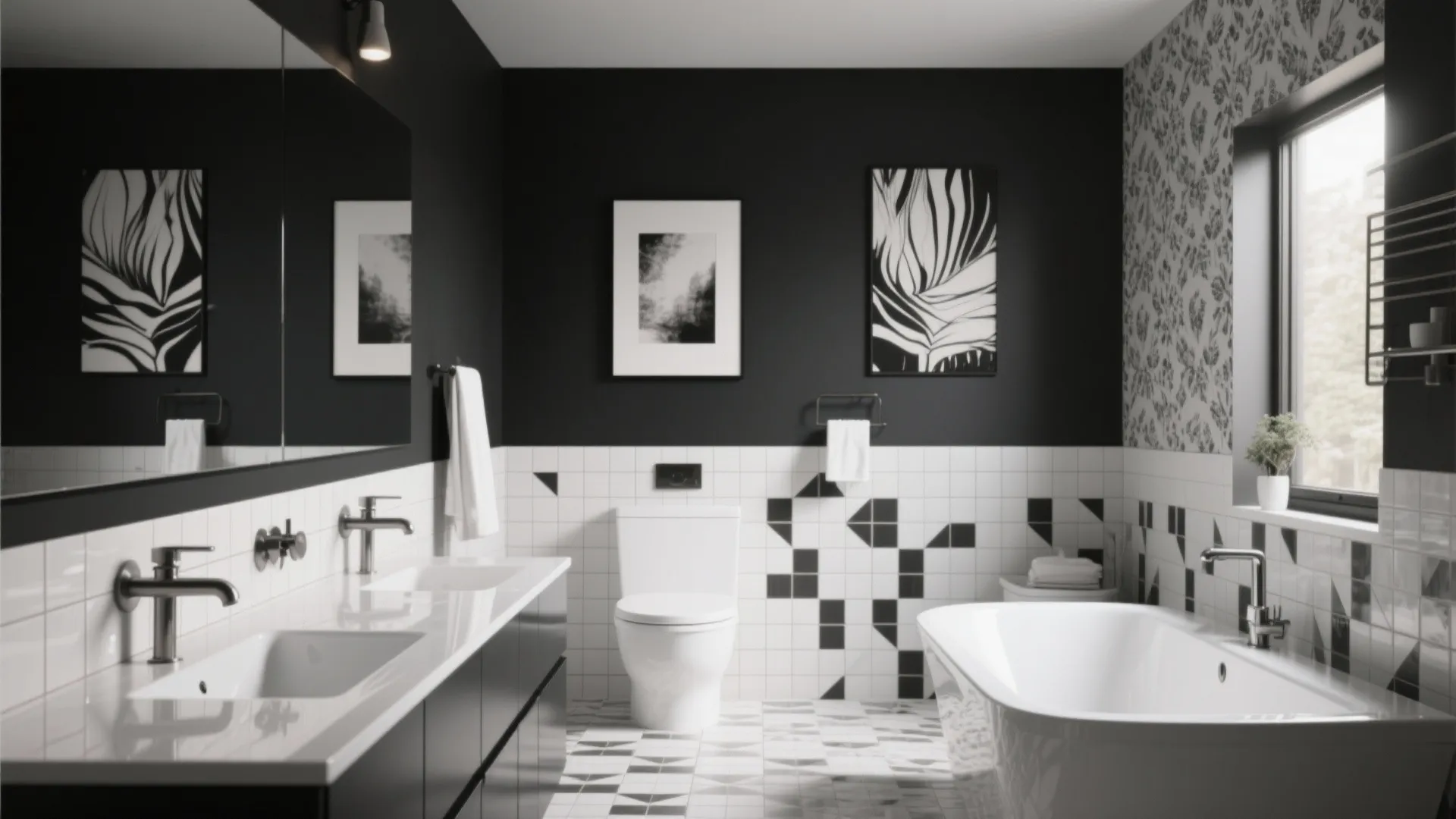 5 Black and White Bathroom Wall Decor Ideas: Creative and Stylish Ways to Elevate Your Monochrome Bathroom Walls