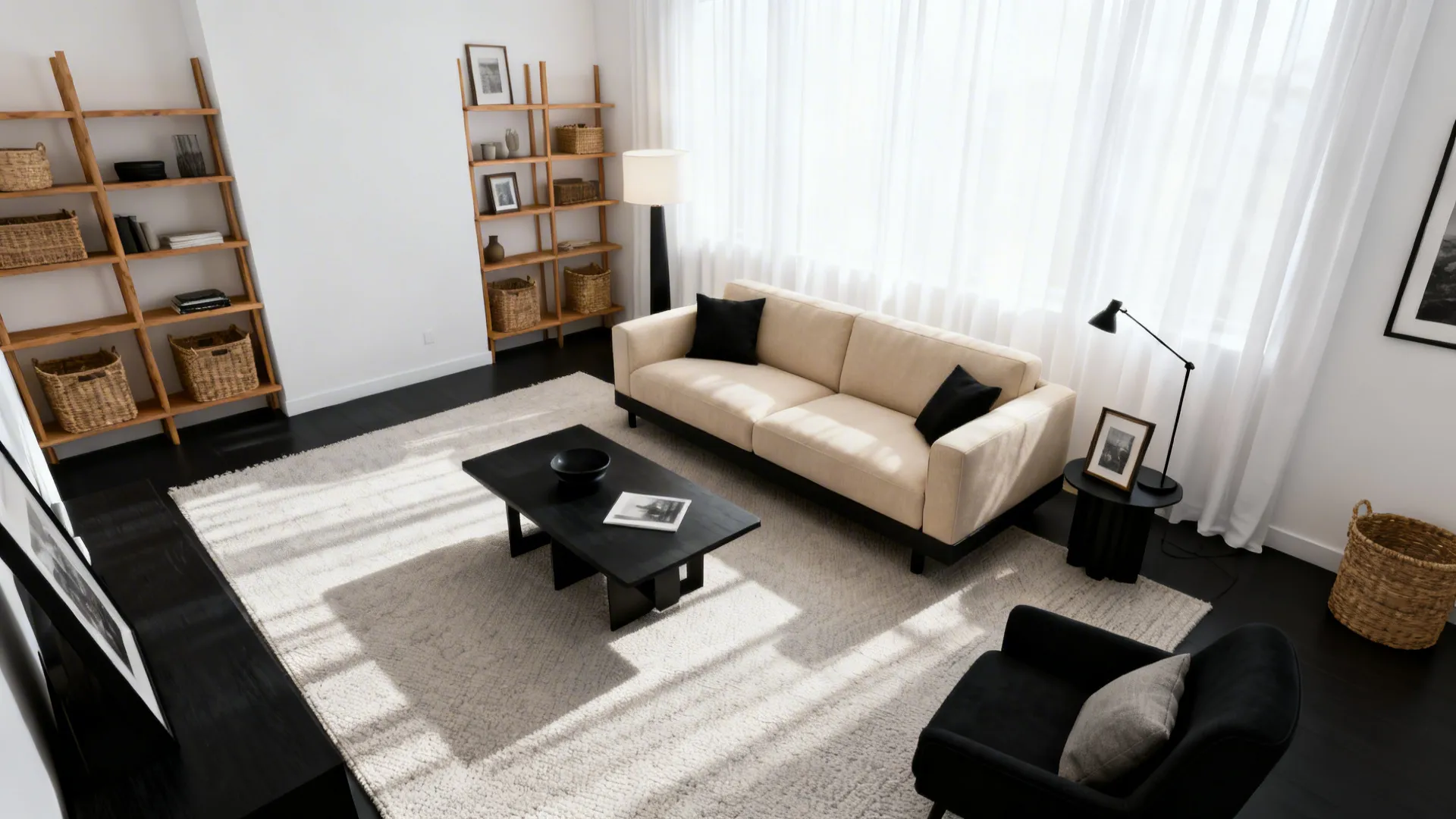 Black, White & Beige Living Room Ideas (5 Inspo)