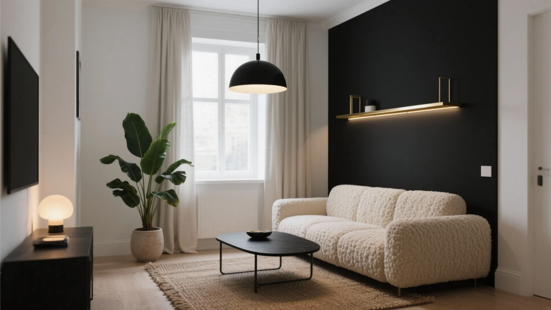 Black White Beige Living Room Ideas — 5 Inspo: How I turned a cramped living room into a chic black, white and beige haven