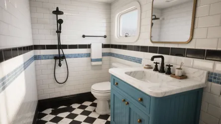 Black, White & Blue Bathroom Ideas (5 Inspo)