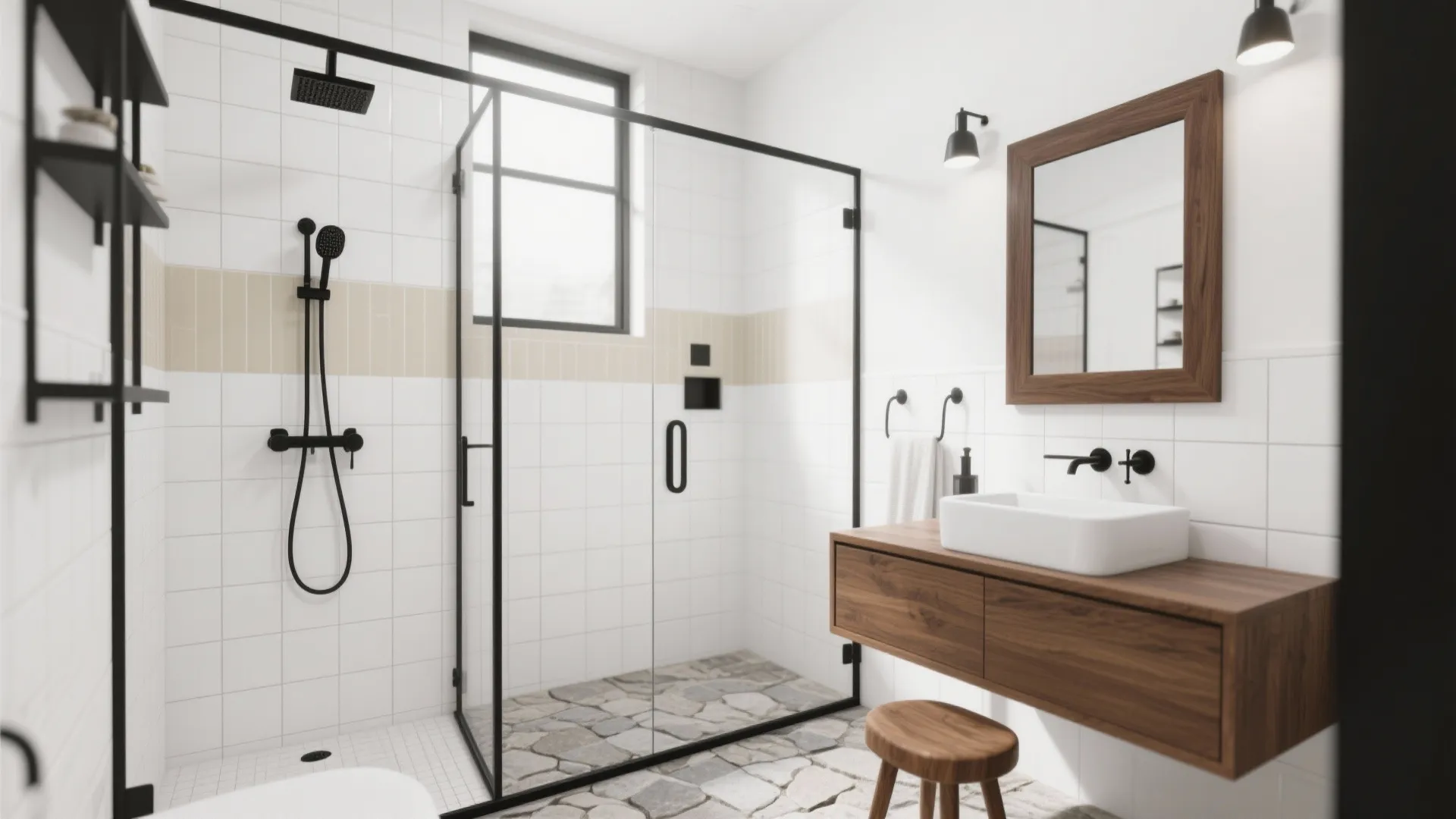 5) High-Contrast Black and White (Softened with Wood)