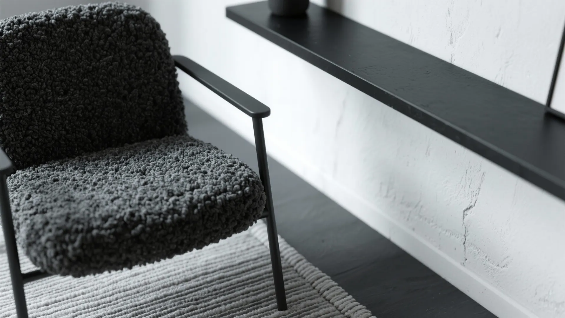 Monochrome with Texture (Black, White, Charcoal)