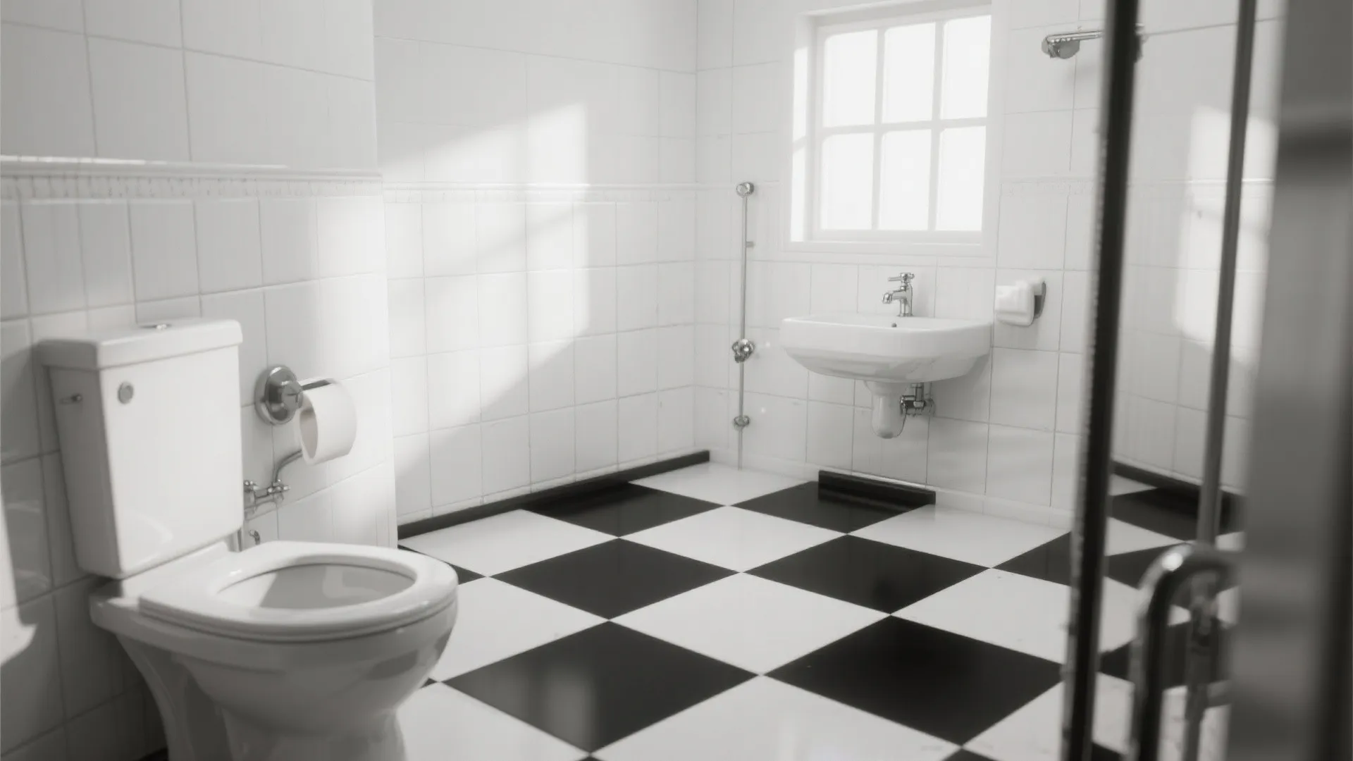 9. Classic Black and White Check