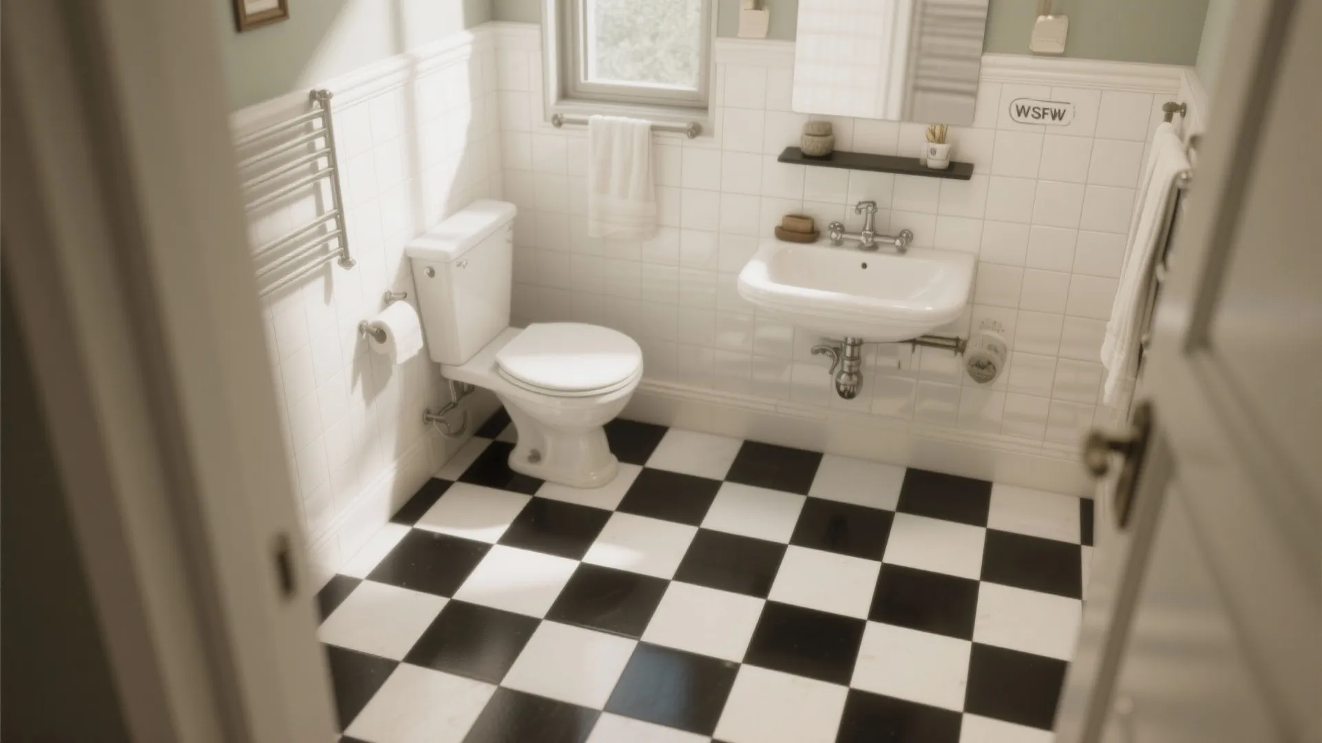 1. Classic Black and White Checkered