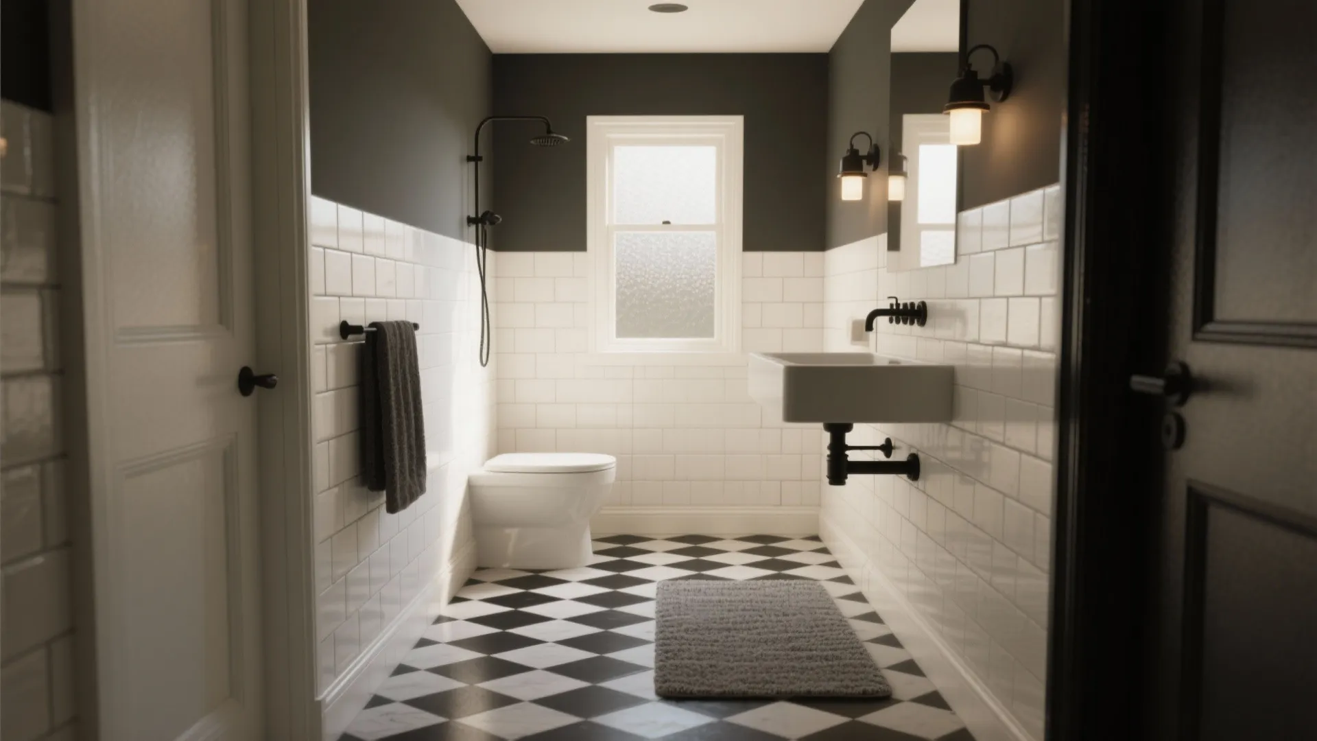 Black and White Bathroom Tiles: 5 Bold Ideas: Creative small-space design tips using black and white bathroom floor tiles — practical, stylish, and space-smart