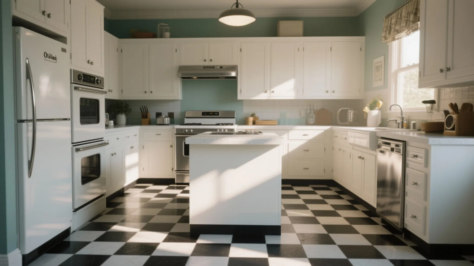 1. Classic Black and White Checkerboard