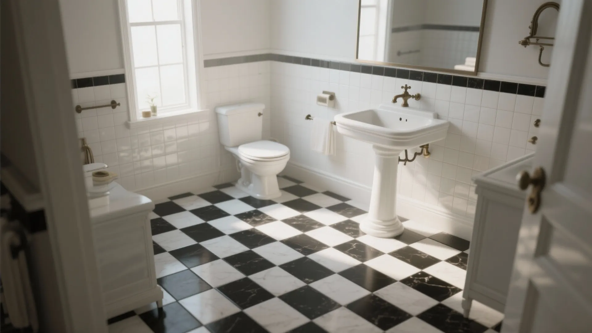 1. Classic Black and White Checkered