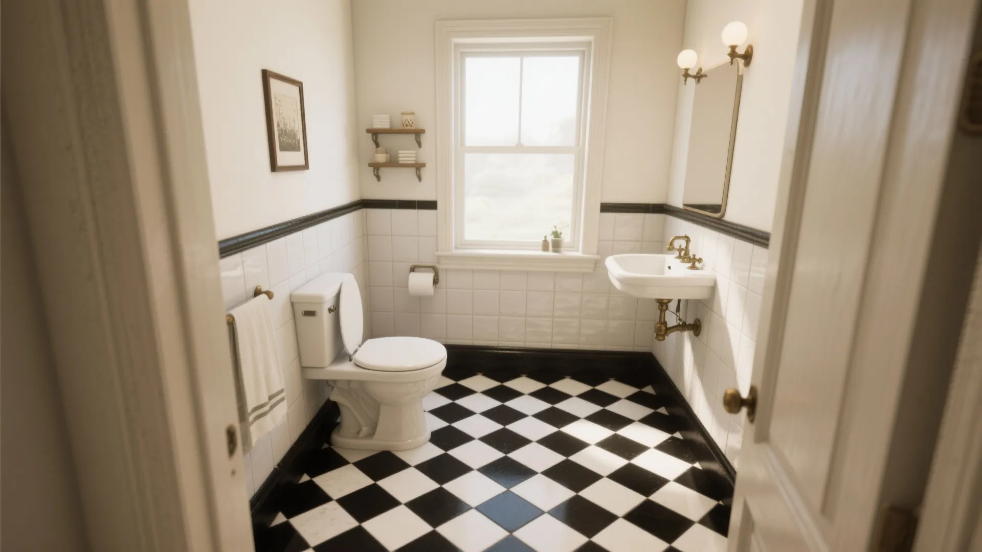 Classic Black & White Checkered Charm