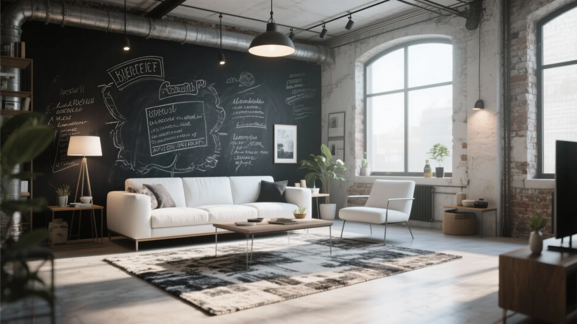 4. Black & White Contrast Walls