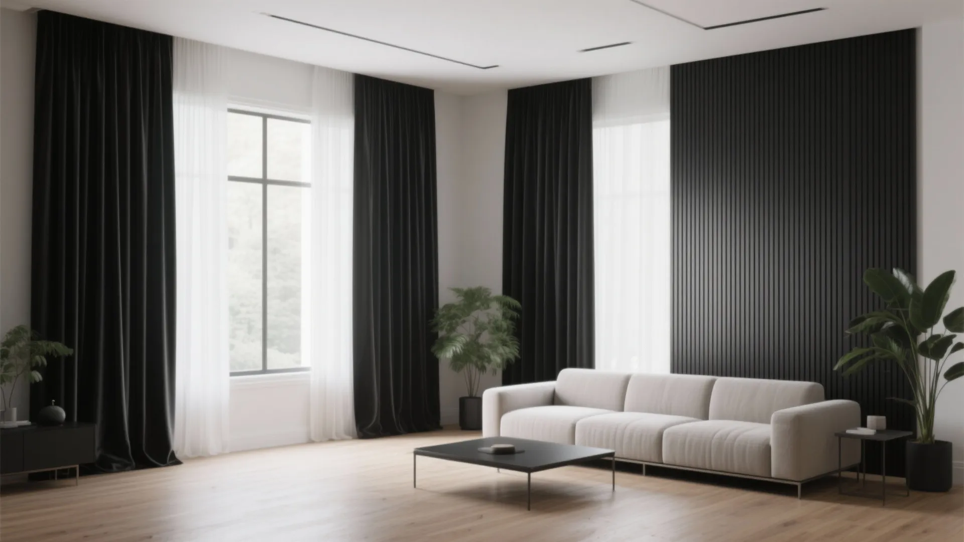 5 Bold Ideas for Black & White Living Room Curtains