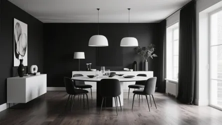 10 Black & White Dining Room Ideas