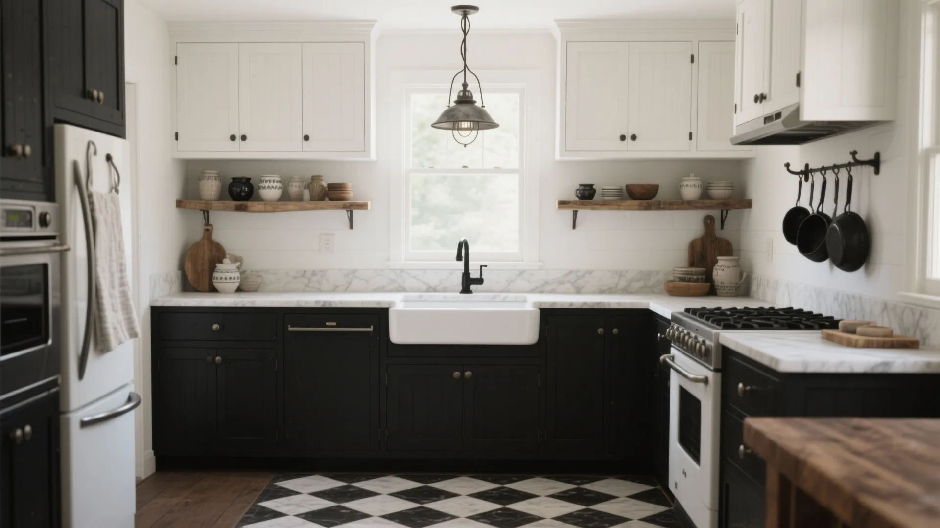 Black & White Farmhouse Kitchen Ideas: 5 cozy, space-smart black and white farmhouse kitchen inspirations from a veteran designer