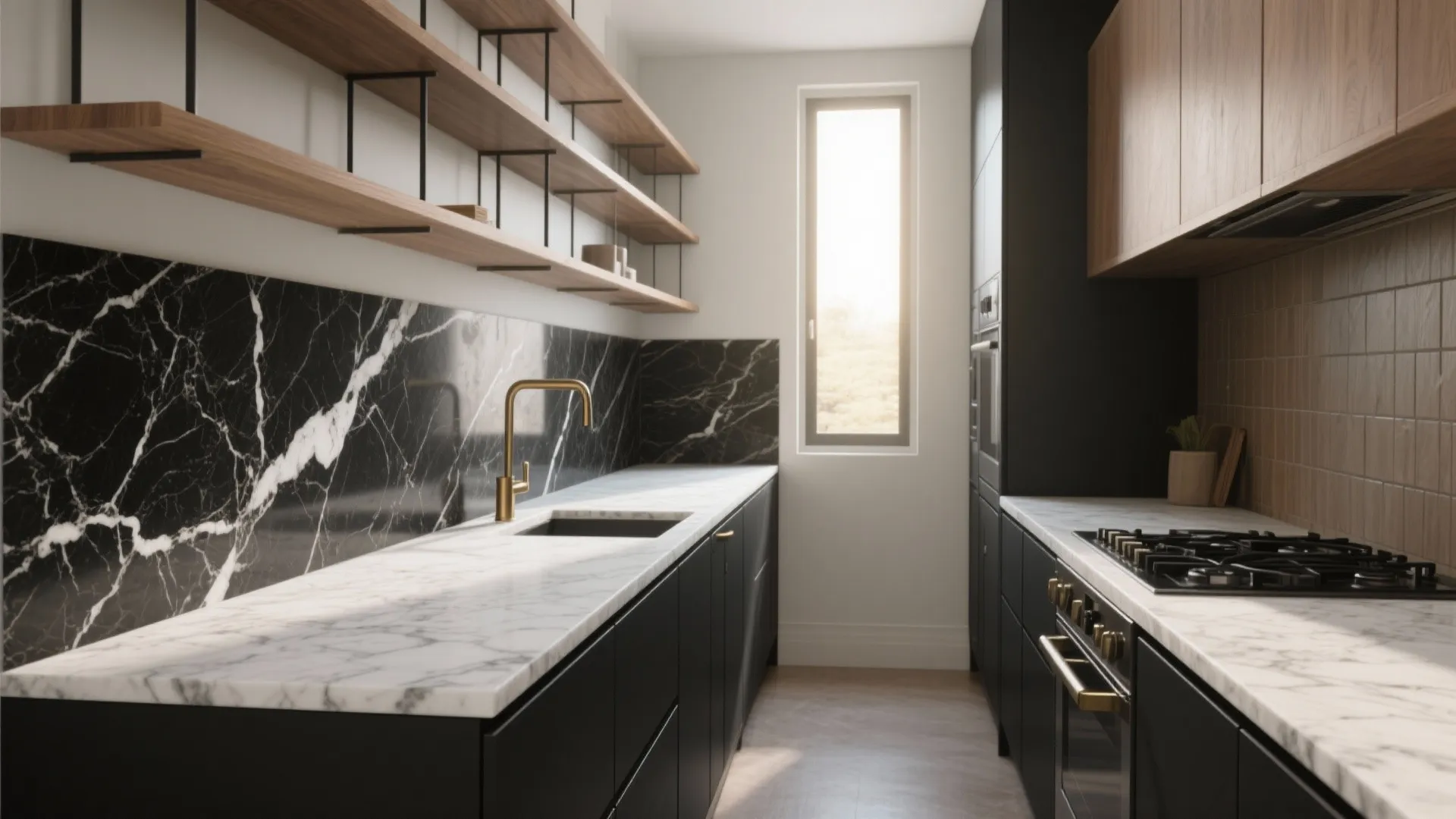 Black & White Granite Ideas: 5 Inspo for Kitchens: How to use black and white granite countertops to make small kitchens feel luxe and practical