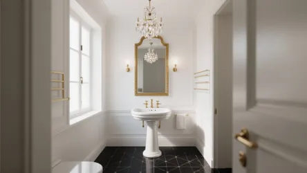Chic Black, White & Gold Bathroom Ideas