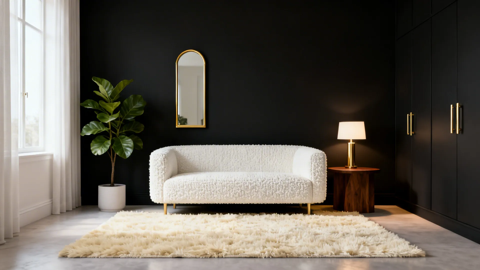 Black, White & Gold: 5 Living Room Ideas: How to style a chic black, white and gold living room with space-saving tricks and real project tips