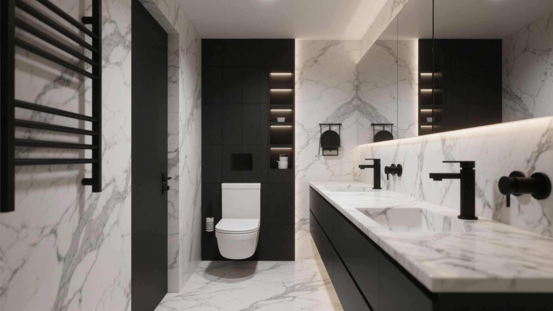 10 Black White and Gray Bathroom Design Ideas